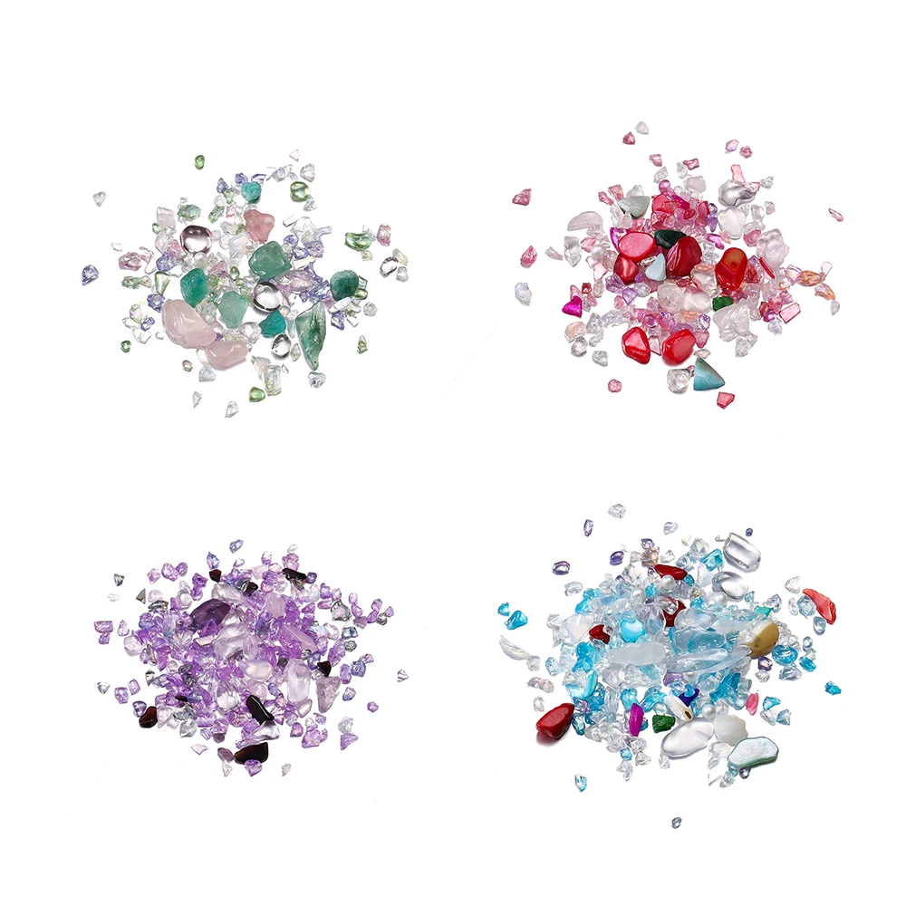 20/50g Misch glas Schotter füller Epoxidharz form Untersetzer Füllung dekorative Kristall für DIY Jeweley Herstellung Harz füller