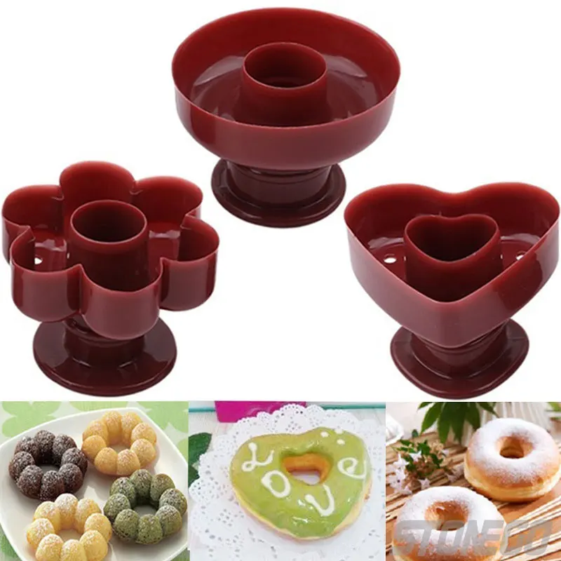 JJYY 3TYP Donut Kekspresse Form Brotform Backen Kuchenform DIY Werkzeuge Stonego Runde Keksform Image
