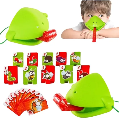 Lustige Eidechsen Maske Spielzeug Frosch Zunge kleben Tiktok gleiche Zwei-Spieler-Kartenspiel