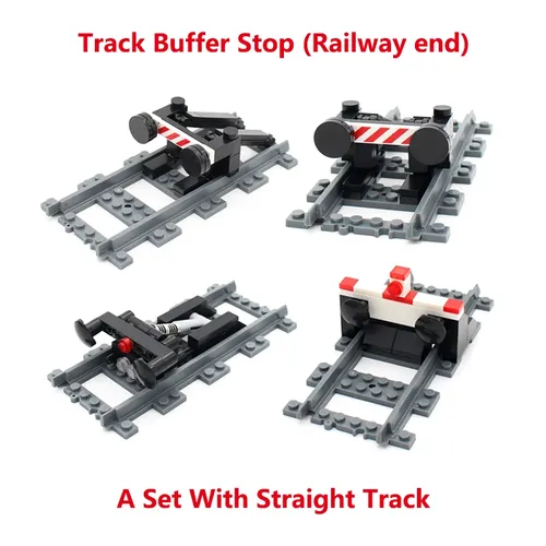 Stadt Zug Teile Zug Eisenbahn Buffer Stop Modell Set Eisenbahn Ende Kompatibel 53401 Gerade Track