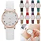 Damen einfache Vintage Uhren für Frauen Zifferblatt Armbanduhr Leder armband Armbanduhr hochwertige