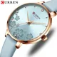 Curren Top Marke Quarz Armbanduhren für Frauen Luxus Strass Damen uhren Leder Mode Gold Uhr Damen