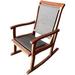 Seasonal Trends IP305-089 Wood Porch Rocking Chair with Woven Wicker