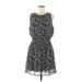 Aqua Casual Dress - DropWaist: Black Brocade Dresses - Women's Size Medium