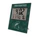 Keyscaper Michigan State Spartans Cross Hatch Personalized Digital Desk Clock