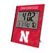 Keyscaper Nebraska Huskers Cross Hatch Personalized Digital Desk Clock