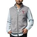 Men's League Collegiate Wear Heather Gray Temple Owls Saranac Full-Zip Vest