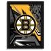 Boston Bruins 12" x 16" Team Comic Framed Art Print