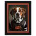 Oklahoma State Cowboys 12'' x 16'' Framed Dog In Jersey Print