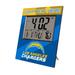 Keyscaper Los Angeles Chargers Color Block Personalized Digital Desk Clock