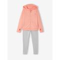 Sports Combo, Zipped Jacket & Leggings in Techno Fabric, for Girls peach