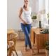 Denim Treggings for Maternity blue medium solid