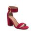 Women's Landon Dressy Sandal by Aerosoles in Red Suede (Size 8 1/2 M)