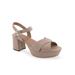 Women's Cosmos Dressy Sandal by Aerosoles in Nude Leather (Size 5 1/2 M)