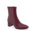 Wide Width Women's Corinda Bootie by Aerosoles in Pomegranate Pewter Leather (Size 7 W)