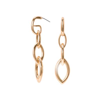 Women's Drop Chain Earrings by Accessories For All in Gold