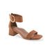 Wide Width Women's Eliza Dressy Sandal by Aerosoles in Tan Suede (Size 8 1/2 W)