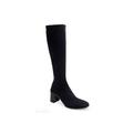 Wide Width Women's Centola Tall Calf Boot by Aerosoles in Black Faux Suede (Size 9 1/2 W)