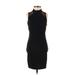 Emerald Sundae Cocktail Dress - Bodycon High Neck Sleeveless: Black Print Dresses - Women's Size 2X-Small