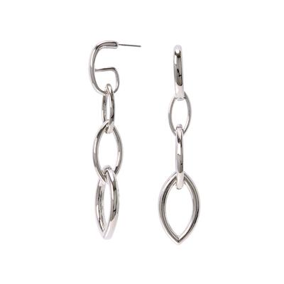 Women's Drop Chain Earrings by Accessories For All in Silver