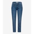 5-Pocket-Jeans BRAX "Style MERRIT S" Gr. 38K (19), Kurzgrößen, blau Damen Jeans 5-Pocket-Jeans