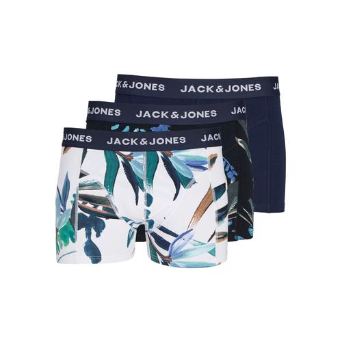 „Trunk JACK & JONES „“JACLOUIS TRUNKS 3 PACK SN““ Gr. M, 3 St., blau (navy blazer) Herren Unterhosen“