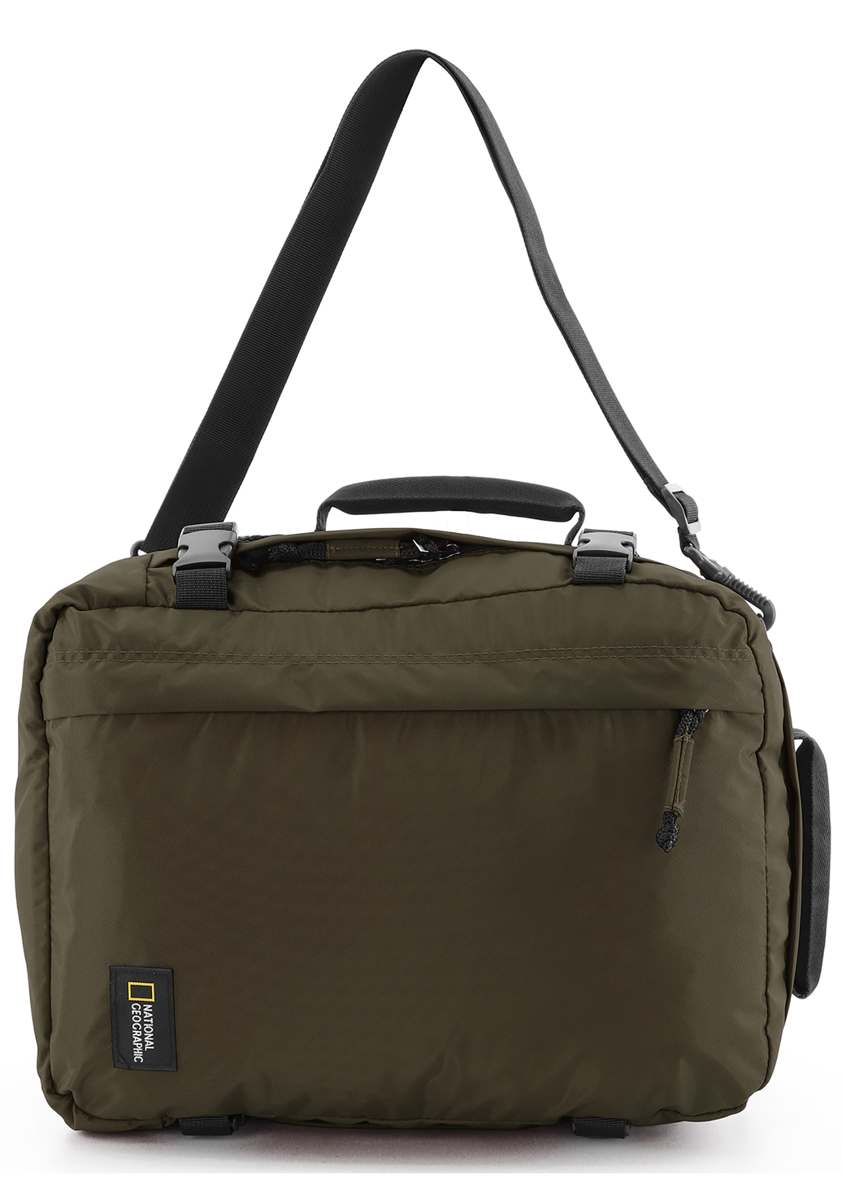 Cityrucksack NATIONAL GEOGRAPHIC "Hybrid", Damen, Gr. B/H/T: 29,5cm, grün (khaki), Kunstfaser, Rucksäcke Cityrucksack, mit drei Tragefunktionen
