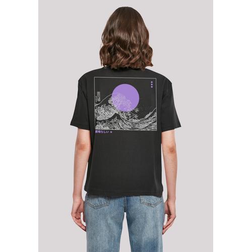 „T-Shirt F4NT4STIC „“Kanagawa Wave““ Gr. 3XL, schwarz Damen Shirts Jersey Print“