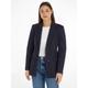 Jerseyblazer TOMMY HILFIGER "SLIM FIT KNIT SB BLAZER" Gr. 36, blau (dunkelblau) Damen Blazer