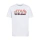 Kurzarmshirt F4NT4STIC "F4NT4STIC Kinder Star Wars Tatooine Logo with Kids Basic Tee" Gr. 122/128, weiß (white) Mädchen Shirts T-Shirts