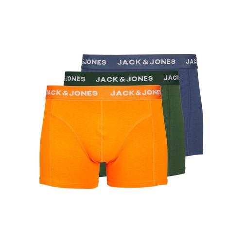 „Trunk JACK & JONES „“JACKEX TRUNKS 3 PACK NOOS““ Gr. XL, 3 St., grün (dark green) Herren Unterhosen“