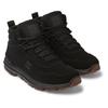Stiefel DC SHOES "Mutiny", Gr. 11,5(45), schwarz (schwarz, schwarz, schwarz), Obermaterial: Leder (Kuh) / Futter: Textil / Außensohle: Gummi, Schuhe