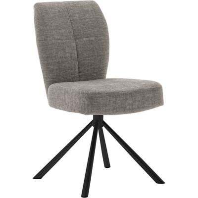 Esszimmerstuhl MCA FURNITURE "KEA", braun (cappuccino, schwarz matt lackiert), B:48cm H:88cm T:61cm, Stühle, (2er-Set), 360,Taschenfederkern, belastbar 120 kg, Sitzhöhe ca. 50 cm Image