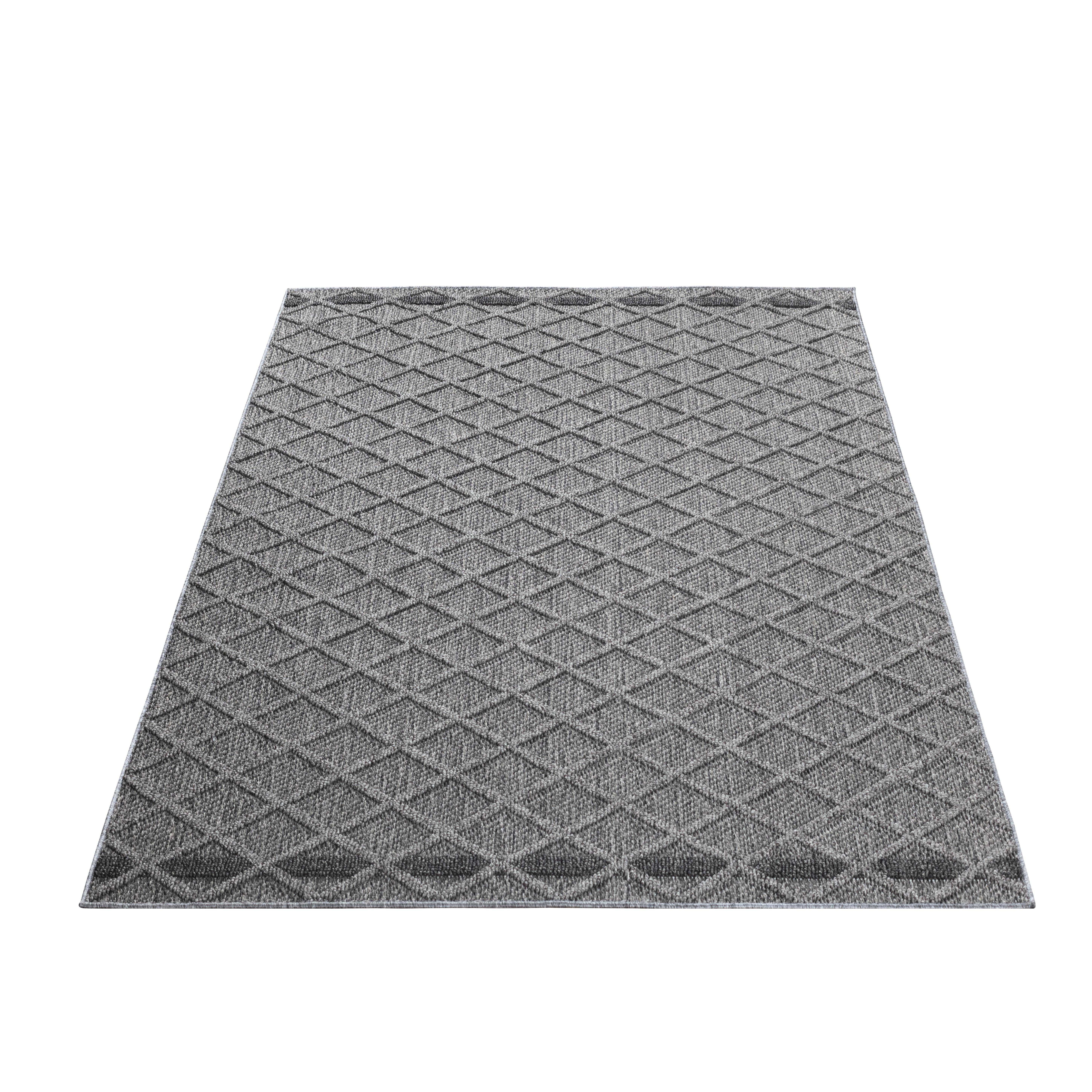 Outdoorteppich AYYILDIZ TEPPICHE "PATARA 4953", grau, B:200cm H:8mm L:290cm, Polypropylen, Teppiche, Läufer / Pflegeleicht / Strapazierfähig / In- und Outdoor geeignet Image