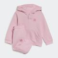 Trainingsanzug ADIDAS ORIGINALS "ADICOLOR HOODIE-SET" Gr. 104, pink (true pink) Kinder Sportanzüge Jogginganzüge