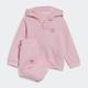 Trainingsanzug ADIDAS ORIGINALS "ADICOLOR HOODIE-SET" Gr. 86, pink (true pink) Kinder Sportanzüge Jogginganzüge