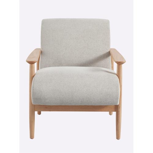 Sessel HEINE HOME Gr. Polyester, B/H/T: 67,5 cm x 77,5 cm x 78 cm, beige (ecru) Heine Home