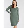 Strickkleid TAMARIS, Damen, Gr. 46, N-Gr, grün (salbei melange), Strick, Obermaterial: 50% Viskose, 28% Polyester, 22% Polyamid, Ajourstrickmuster, feminin, figurbetont mini, V-Ausschnitt, Langarm, Kleider, festlich, lang, feminin und figurbetont,...