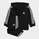 Trainingsanzug ADIDAS SPORTSWEAR "ESSENTIALS FULLZIP HOODED JOGGINGANZUG" Gr. 68, schwarz-weiß (black, white) Kinder Sportanzüge Jogginganzüge