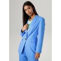 Longblazer ANISTON SELECTED Gr. 40, blau (mittelblau) Damen Blazer Jacken Mäntel Bestseller