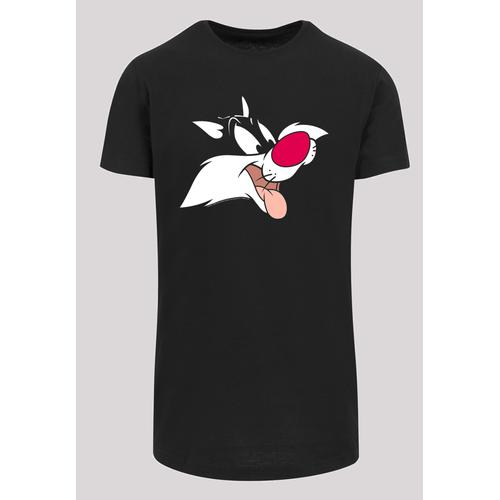 „Kurzarmshirt F4NT4STIC „“Herren Looney Tunes Sylvester with Shaped Long Tee““ Gr. XXL, schwarz (black) Herren Shirts T-Shirts“