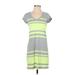 Gap Casual Dress - Shift: Gray Stripes Dresses - Women's Size X-Small