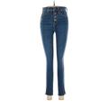 Madewell Jeggings - High Rise Skinny Leg Boyfriend: Blue Bottoms - Women's Size 26 - Dark Wash