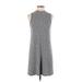 Madewell Casual Dress - Shift Mock Sleeveless: Gray Dresses - Women's Size X-Small