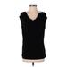 Calvin Klein Sleeveless Top Black Print Cowl Neck Tops - Women's Size Small