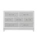Roundhill Furniture Galaxy 7-Drawer Bedroom Dresser with LED Lights in Pearlized White