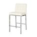 Modern Design High Counter Stool Electroplated leg Kitchen Restaurant white pu Bar Chair(set of 2)