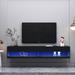 Modern 80" TV Stand with High Gloss Fronts and LED Lights, 180 Wall Mounted Floating Entertainment Center, Wall Mount TV Stands