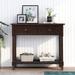 Daisy Series Console Table with 2 Drawers & Bottom Shelf, Espresso