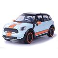 SCALE MODEL COMPATIBLE WITH MINI COOPER S COUNTRYMAN "GULF" LIGHT BLUE ORANGE 1:24 MOTORMAX MTM79653